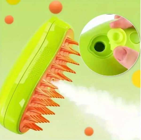 Cepillo vaporizador soltando vapor